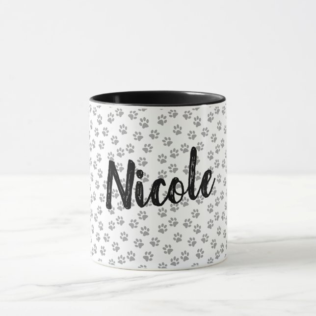 Caneca Personalizada com Impressão de Pata Preta e (Centro)