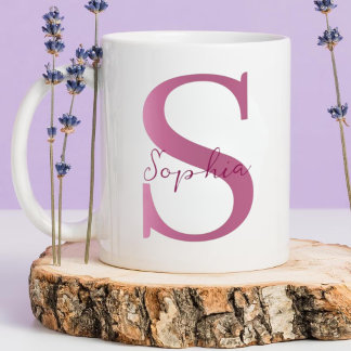 Caneca Personalizada Com Inicial Presente De Café