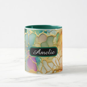 Caneca Personalizada com Nome e Estilo de Tinta Ál