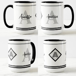 Caneca Personalizada com Nome e Inicial Presente