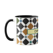 Caneca Personalizada com Padrão Marroquino Zellige