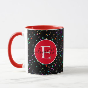 Caneca personalizada com pontos coloridos