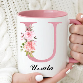 Caneca Personalizada com Rosas Cor-de-Rosa para Av