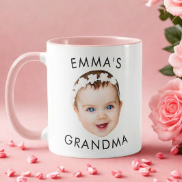Caneca Personalizada com Rosto de Bebê Dia dos Avó