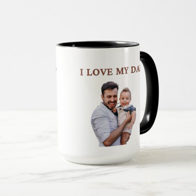 Caneca Personalizada com Rosto de Família Fofa com (Frente Esquerda)
