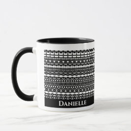 Caneca Personalizada com Texto Oculto em Padrão Ge