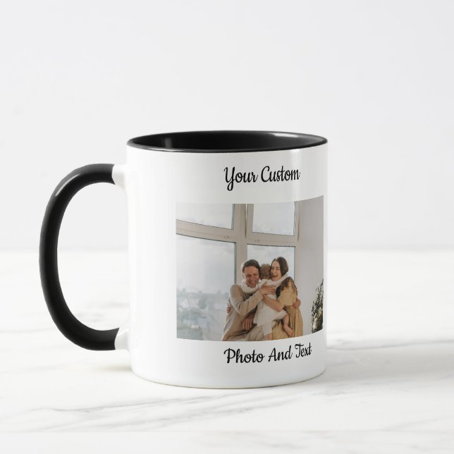 Caneca Personalizada Combo Foto e Texto (Esquerda)