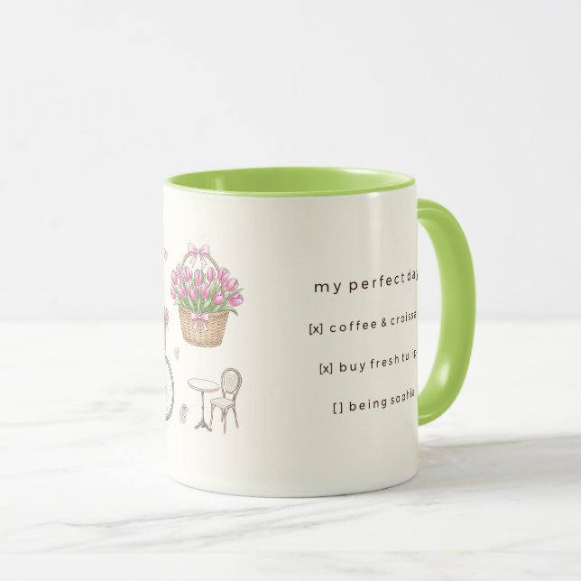 Caneca Personalizada Coquette Paris Daily Checklis (Frente Esquerda)