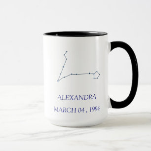 Caneca Personalizada da Constelação de Peixes - Es