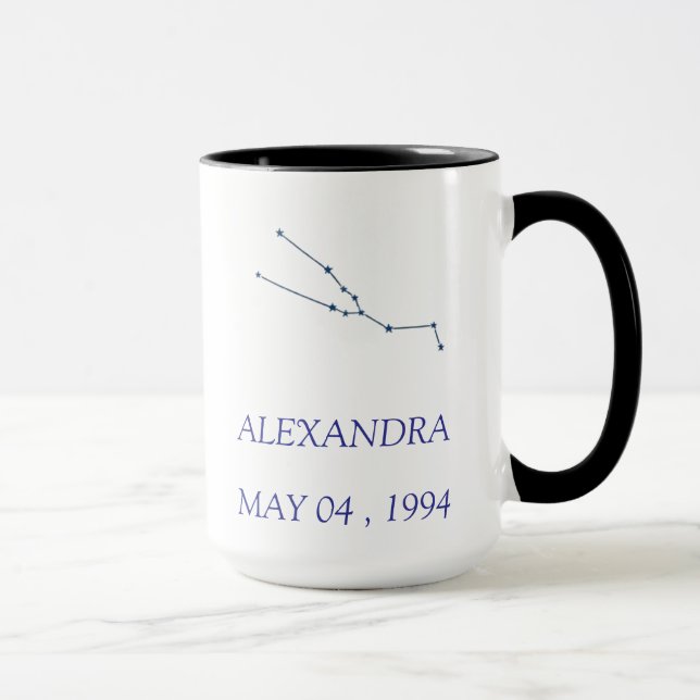 Caneca Personalizada da Constelação de Touro - Sta (Direita)