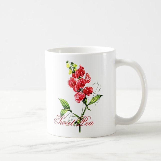 Caneca personalizada da ervilha doce (Direita)