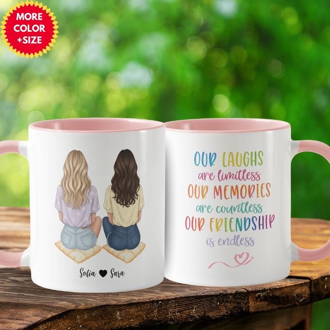 Caneca Personalizada da Melhor Amiga para Mulheres (Personalized Best Friend Mug for Women | Funny Friendship Gift)