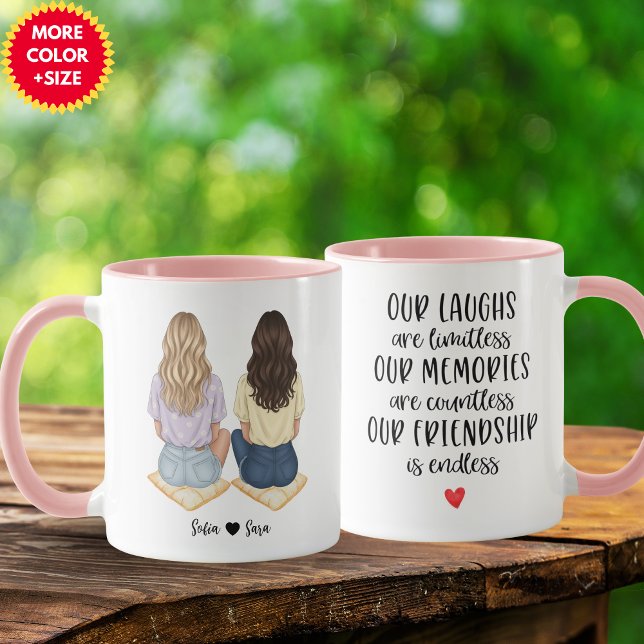 Caneca Personalizada da Melhor Amiga para Mulheres (Personalized Best Friend Mug for Women | Funny Friendship Gift)