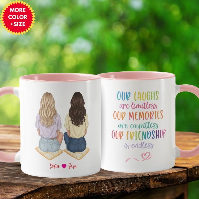 Caneca Personalizada da Melhor Amiga para Mulheres (Personalized Best Friend Mug for Women | Funny Friendship Gift)
