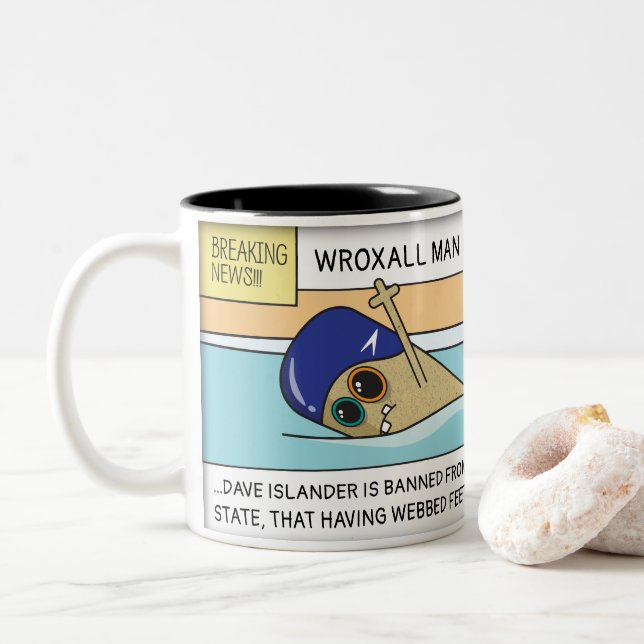 Caneca personalizada da natação de Wroxall (Com Donut)