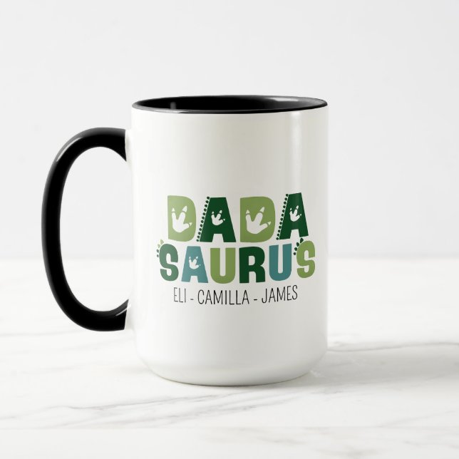 Caneca Personalizada Dadasaurus, Xícara de Café co (Esquerda)