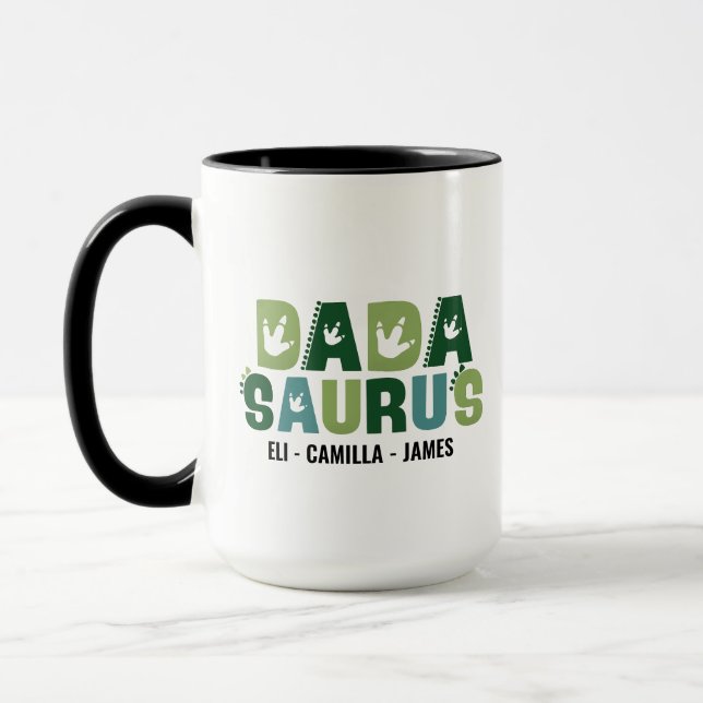 Caneca Personalizada Dadasaurus, Xícara de Café co (Esquerda)