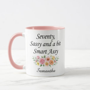 Caneca personalizada de aniversário de 70 anos par