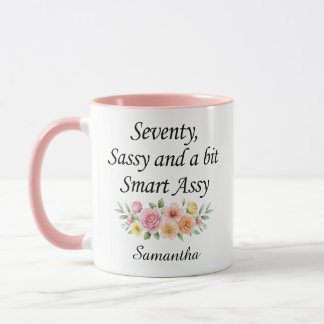 Caneca personalizada de aniversário de 70 anos par