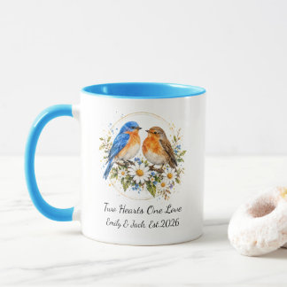 Caneca Personalizada de Aquarela de Pássaros de Am