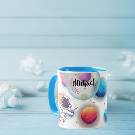 Caneca Personalizada de Astronauta e Planetas para