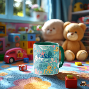 Caneca Personalizada de Aventura Subaquática Kawai