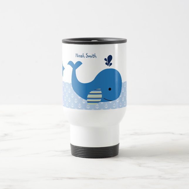 Caneca personalizada de "Baleia do Oceano Náutico" (Centro)