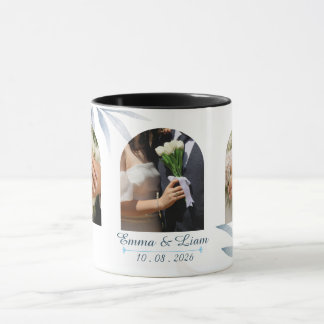 Caneca Personalizada de Casal com Foto e Nomes