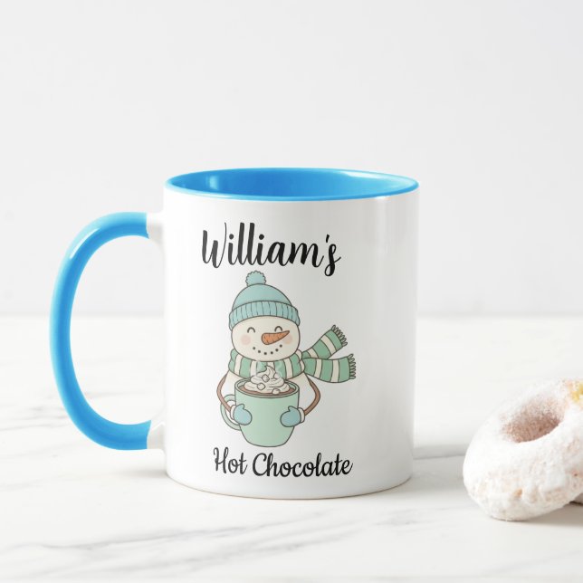 Caneca Personalizada de Chocolate Quente de Invern (Com Donut)
