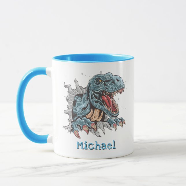 Caneca De Café XX- dinossauro de T-Rex que come desenhos animados