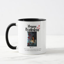 Caneca Personalizada de Feliz Aniversário com Foto