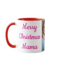 Caneca Personalizada de Foto 'Feliz Natal Mamãe' |
