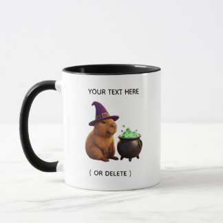 Caneca Personalizada de Halloween Capivara Bruxa F