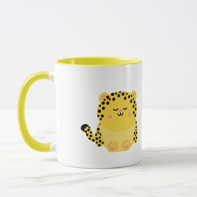 Caneca personalizada de leopardo giro (Esquerda)