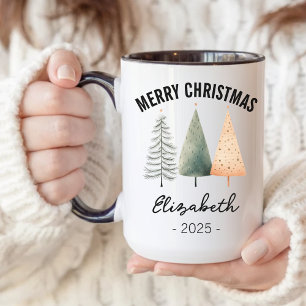 Caneca Personalizada de Natal com Aquarela para Co