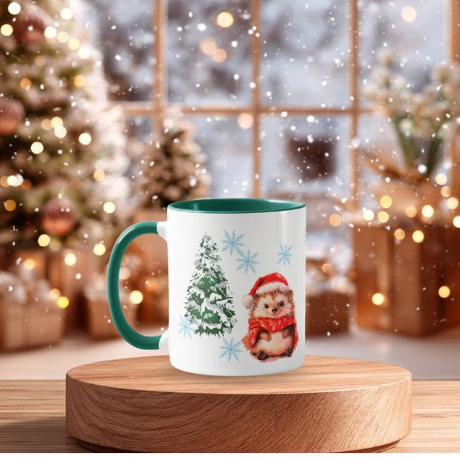 Caneca Personalizada de Natal deouriço Fofa Custom (Criador carregado)