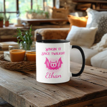 Caneca Personalizada de Neon de Halloween - Desenh