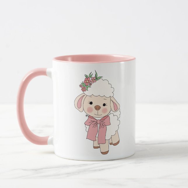 Caneca personalizada de Ovelhinha fofa (Esquerda)