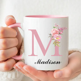 Caneca Personalizada de Rosas Cor-de-Rosa Presente