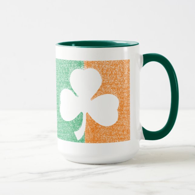 Caneca personalizada de Shamrock irlandesa - escol (Direita)