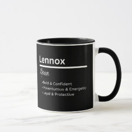 Caneca Personalizada Definição de Nome de Menino L