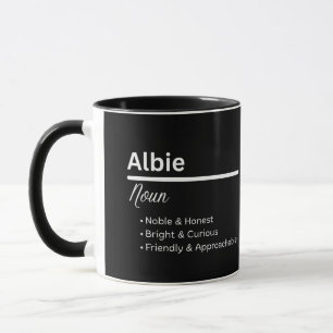 Caneca Personalizada Definição do Nome Albie Mascu