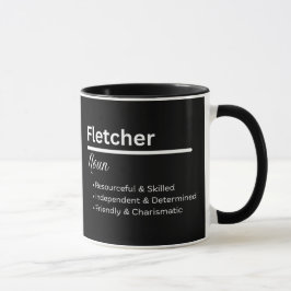 Caneca Personalizada Definição do Nome Fletcher pa