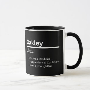 Caneca Personalizada Definição do Nome Oakley para