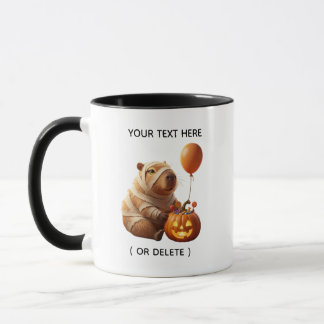 Caneca Personalizada Dia das Bruxas Capivara Mamãe