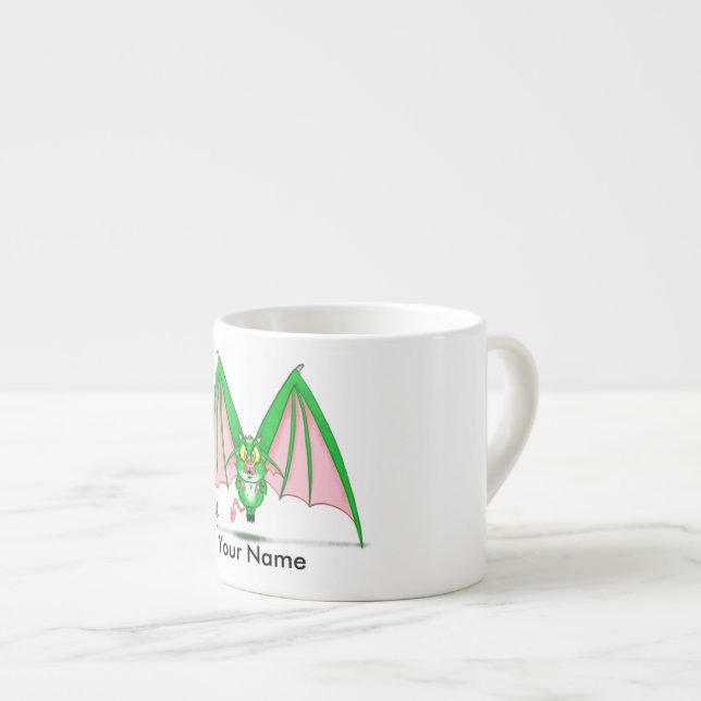 Caneca personalizada do café com o monstro de "M" (Frente Esquerda)