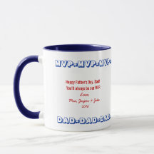 Caneca personalizada do Dia dos Pais 'MVP DAD'