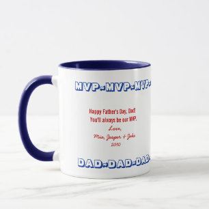 Caneca personalizada do Dia dos Pais 'MVP DAD'