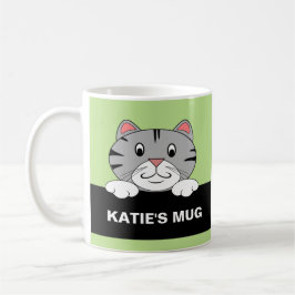 Caneca personalizada do gato dos desenhos animados