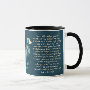 Caneca Personalizada do Golden Retriever com Texto